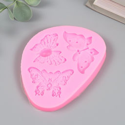 Цена за 3 шт. Молд силиконовый Рой бабочек, набор 2 части, 1?9.5?7 см