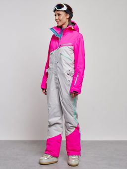 Горнолыжный комбинезон женский зимний розового цвета 2326R - Mtforce фото 3