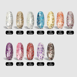 Гель лак для ногтей, GLITTER FLASH, 3-х фазный, 8мл, LED/UV, цвет прозрачный/голубой (04) - Queen fair фото 5