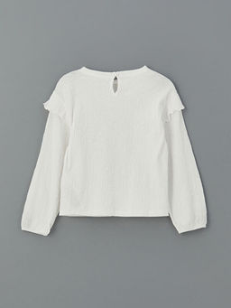 Bisiklet Yaka F?rf?r Detayl? K?z ?ocuk Ti??rt