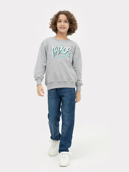 Свитшот для мальчиков серый с печатью - Mark formelle фото 2