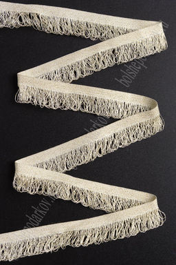 Тесьма отделочная 2 см*5 ярд Бахрома (SF-2462) бежевый/золото - Больше подарков фото 2