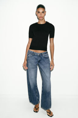 JERSEY B?SICO PUNTO MANGA CORTA / Negro