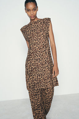 ANIMAL PRINT LONG KNIT TOP - Zara фото 2
