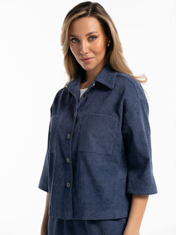 Жакет вельветовый индиго - Odis фото 10