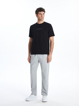 Bisiklet Yaka Bask?l? Erkek Ti??rt