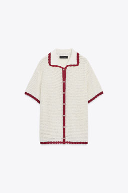 KNITTED POLO CARDIGAN - Zara фото 12