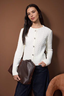 Lacivert-Ekru 2li Fitted/Vucuda Oturan Ikili Paket Triko H?rka TWOAW26HI00218