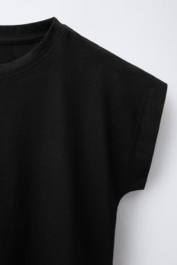 PLAIN T-SHIRT WITH TAB DETAIL - Zara фото 3