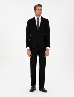 Siyah Extra Slim Fit Tak_m Elbise