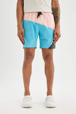 DeFactoFit Короткие шорты для плавания с гибкой текстурой и принтом стандартного кроя  фото 4