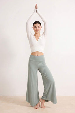 Mint F_r_al_ Soft Kuma_ Asimetrik Spor Yoga Pantolonu/ E_ofman Alt_ THMSS26EA00001