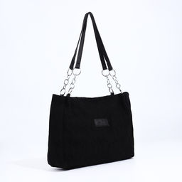 Сумка-тоут на молнии, цвет чёрный - Simaland фото 5