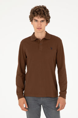 Мужской коричневый базовый свитшот