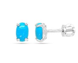 Серьги из серебра бирюза пресс., СПН127