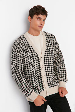 TRENDYOL MAN Bej Oversize V Yaka Kazayag? H?rka TMNAW22HI0080 - Trendyolmilla фото 3