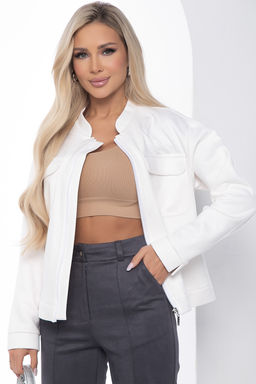 Жакет на молнии Александра (белый) Б8898 - Lt collection фото 4