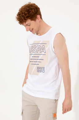 Erkek Beyaz Bisiklet Yaka T-Shirt - U.s. polo assn фото 3