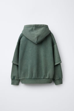 FADED DOUBLE SLEEVE SWEATSHIRT - Zara фото 2