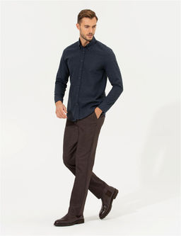 Kahverengi Regular Fit Kanvas Pantolon - Pierre cardin фото 3