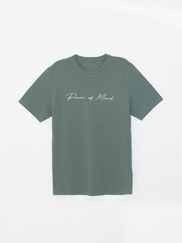 Bisiklet Yaka K?sa Kollu Bask?l? Pike Erkek Ti??rt