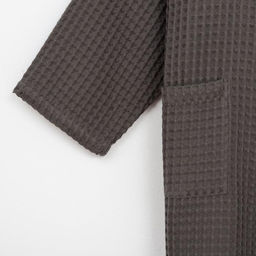 Халат вафельный женский удлинённый Этель «Boho» размер 50-52, цвет светло-серый, 100% хлопок, 290 г/м²