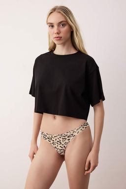 Kahverengi-Cok Renkli 3lu Paket Zebra Desenli Micro Tanga Orme Kulot THMAW26KU00036 - Trendyolmilla фото 2
