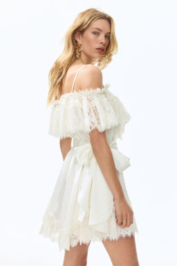 Vestido de sat?n con encaje - H&m фото 5