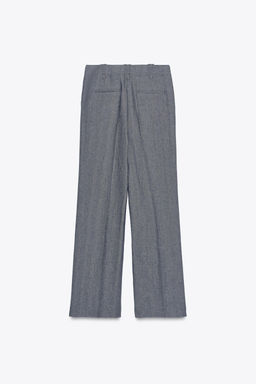 STITCHED DETAIL TROUSERS WITH BELT LOOPS - Zara фото 8