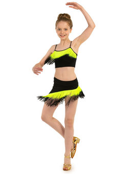 1093-0-0 Юбка для танцев Латина с яркой бахромой - Chersa фото 13