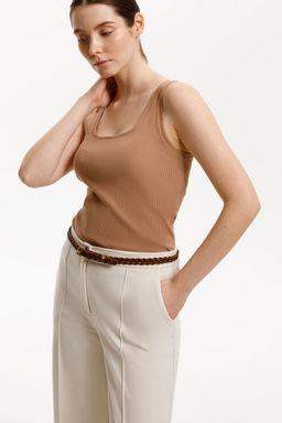 ЕВТ 3224/25/охра коричневая майка жен - Very neat фото 5