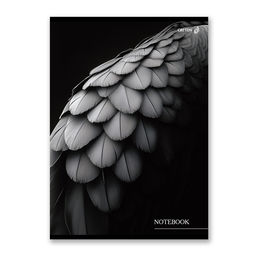 Светоч Т155 Тетрадь ученическая общая, выборочный лак, A4 80 л. на скобе 65 г/кв.м , белизна 100 % 6 шт. клетка 01350 Чёрные крылья фото 5