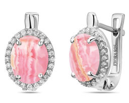 Серьги, родохрозит, Вираж