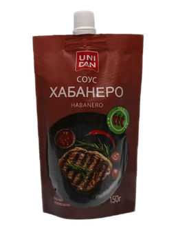 Новинка !!! Соус овощной для вторых блюд "Табаско Хабанеро" UNI DAN 150г дой-пак