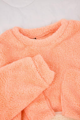 Pembe Mini Me Pelus Orme K?z Cocuk Pijama Tak?m? TKDAW26PT00014 - Trendyolmilla фото 7