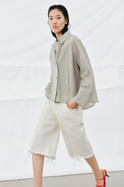 CAMISA ASIM?TRICA BOTONES ZW COLLECTION / Negro / Blanco - Zara фото 4