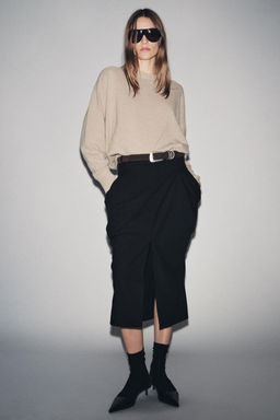 ZW COLLECTION DRAPED POCKET SKIRT - Zara фото 2