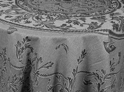 01с58 ЯК Скатерть 170*170 "Овальная" цв. серый