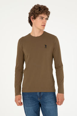 Мужской базовый свитшот цвета хаки Неожиданная скидка в корзине - U.s. polo assn фото 8