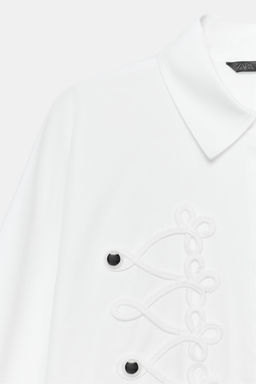 CAMISA POPEL?N ALAMARES / Blanco