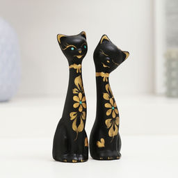 Набор фигурок «Love Коты», 2 шт., чёрные, 4×4×11 см