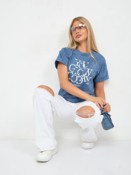 Футболка варенка Хлопок 100% Лиона индиго - Ивассорти фото 7