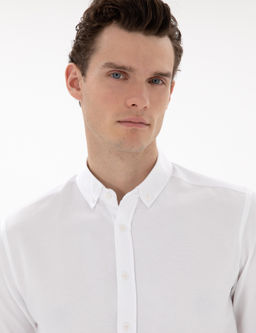 Beyaz Regular Fit Uzun Kollu G_mlek - Pierre cardin фото 2