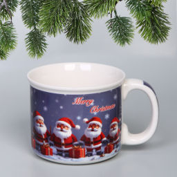 Цена за 2шт. Бульонница керамическая 530мл "Дед Мороз"