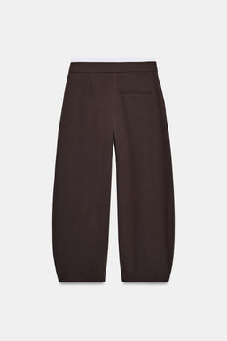 PANTAL?N BARREL CINTURA DOBLE / Marr?n - Zara фото 2