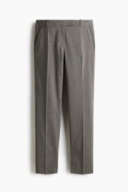 Slim slit-hem trousers