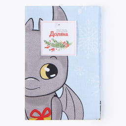 Полотенце Доляна Рождественский дракон 28х46 см, 100% хл, рогожка 164 г/м2  фото 5