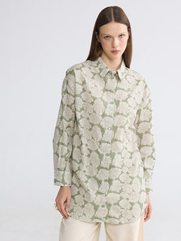 Desenli Oversize Kad?n G?mlek Tunik