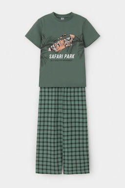 К 1599/зеленый мох,клетка пижама для мал - Crockid фото 2