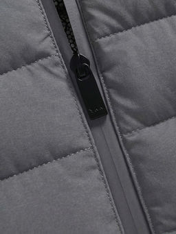 Куртка мужская гибридная стёганая с капюшоном с графеновой подкладкой серого цвета 9627_1Sr
